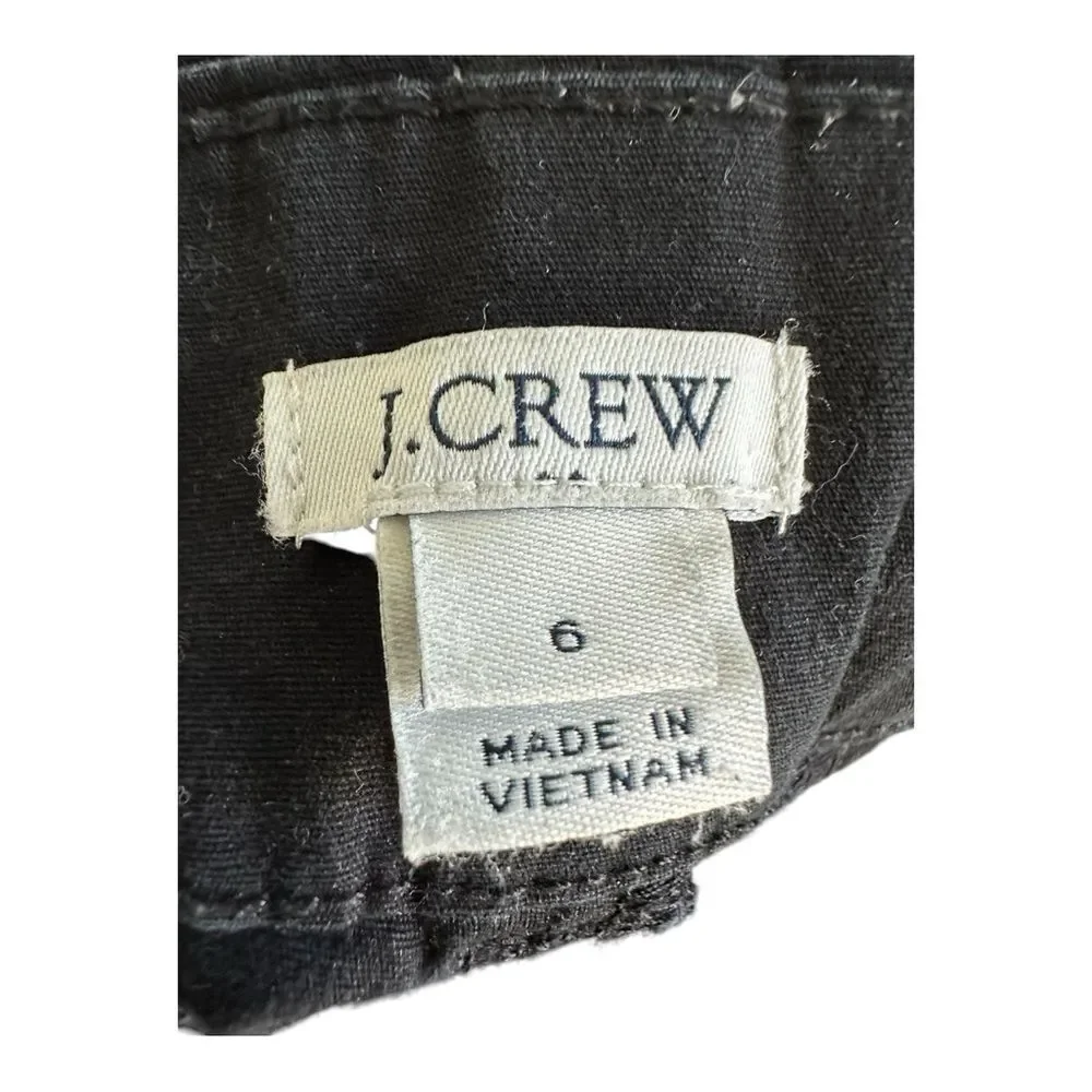 J Crew Black Cotton Elastane blend Chino shorts size 6